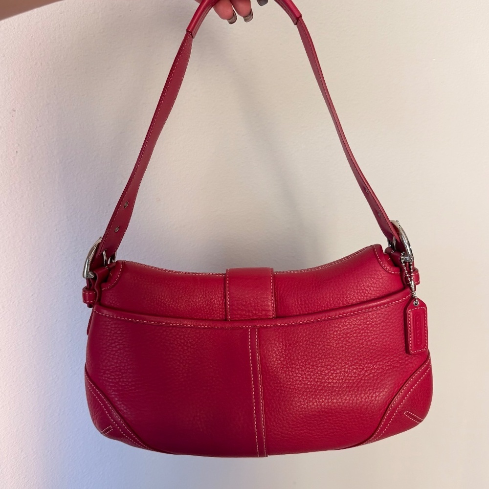 💕 RARE Vintage COACH Y2K SOHO RARE BARBIE PINK Fuchsia Shoulder Bag 4294 💕 - Picture 3 of 15